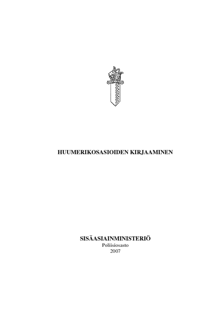 thumbnail of Huumeasioidenkirjaaminen